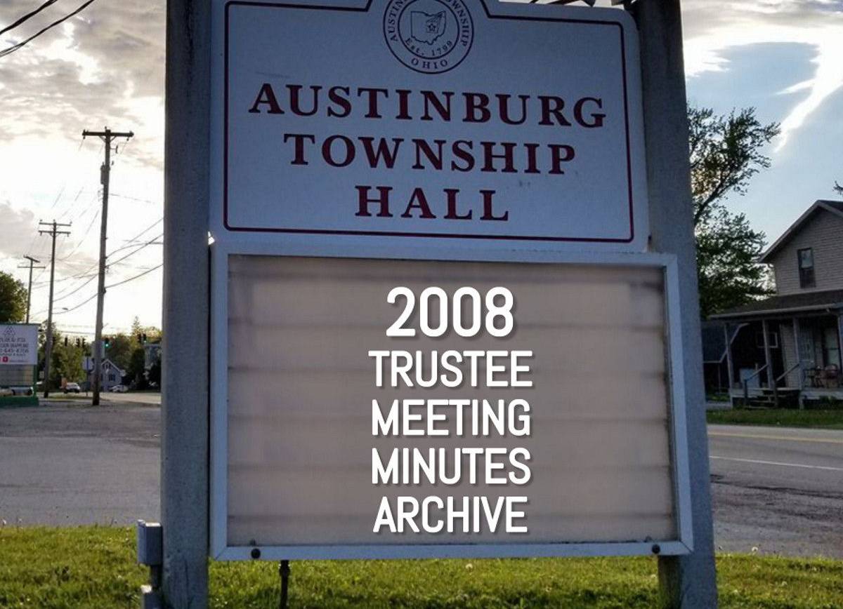 2008 Trustee Meeting Minutes