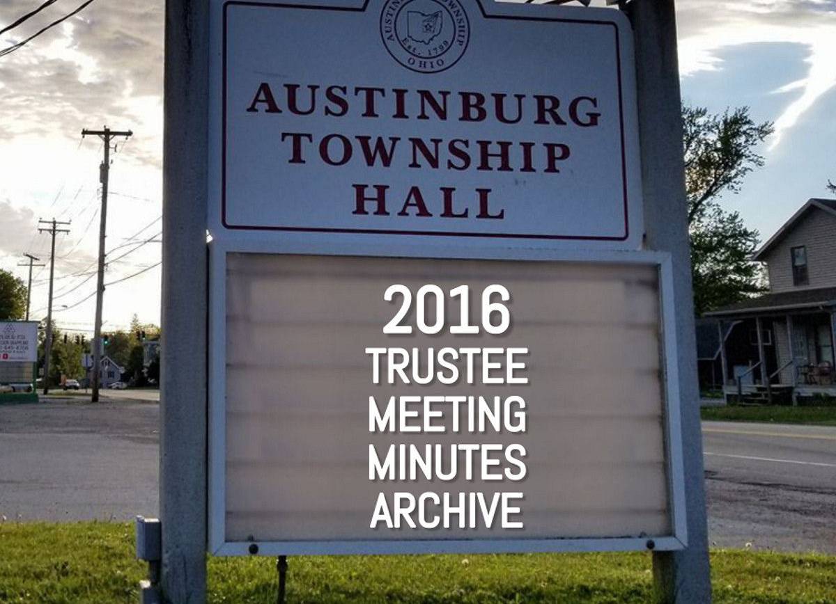 2016 Trustee Meeting Minutes